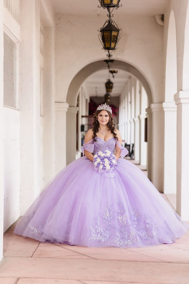 Young girl with a beautiful dress