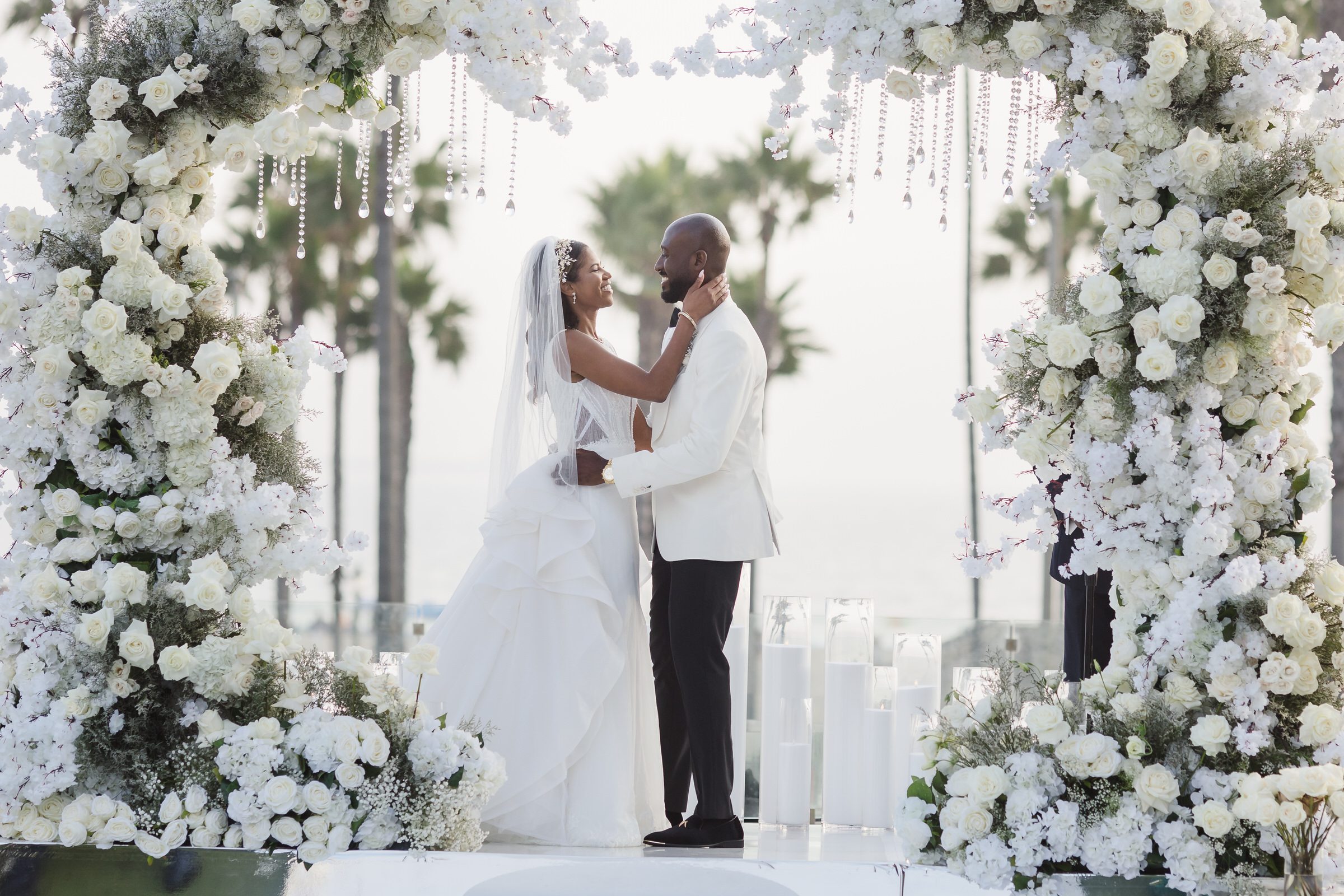 Timeless love at the altar! This beautiful Black couple shares a heartfelt moment during their wedding ceremony, radiating pure joy and deep connection. Capturing real emotions and unforgettable memories in stunning photography. #BlackLove #WeddingPhotography #BrideAndGroom #TimelessMoments #RealLoveStories #HappilyEverAfter
